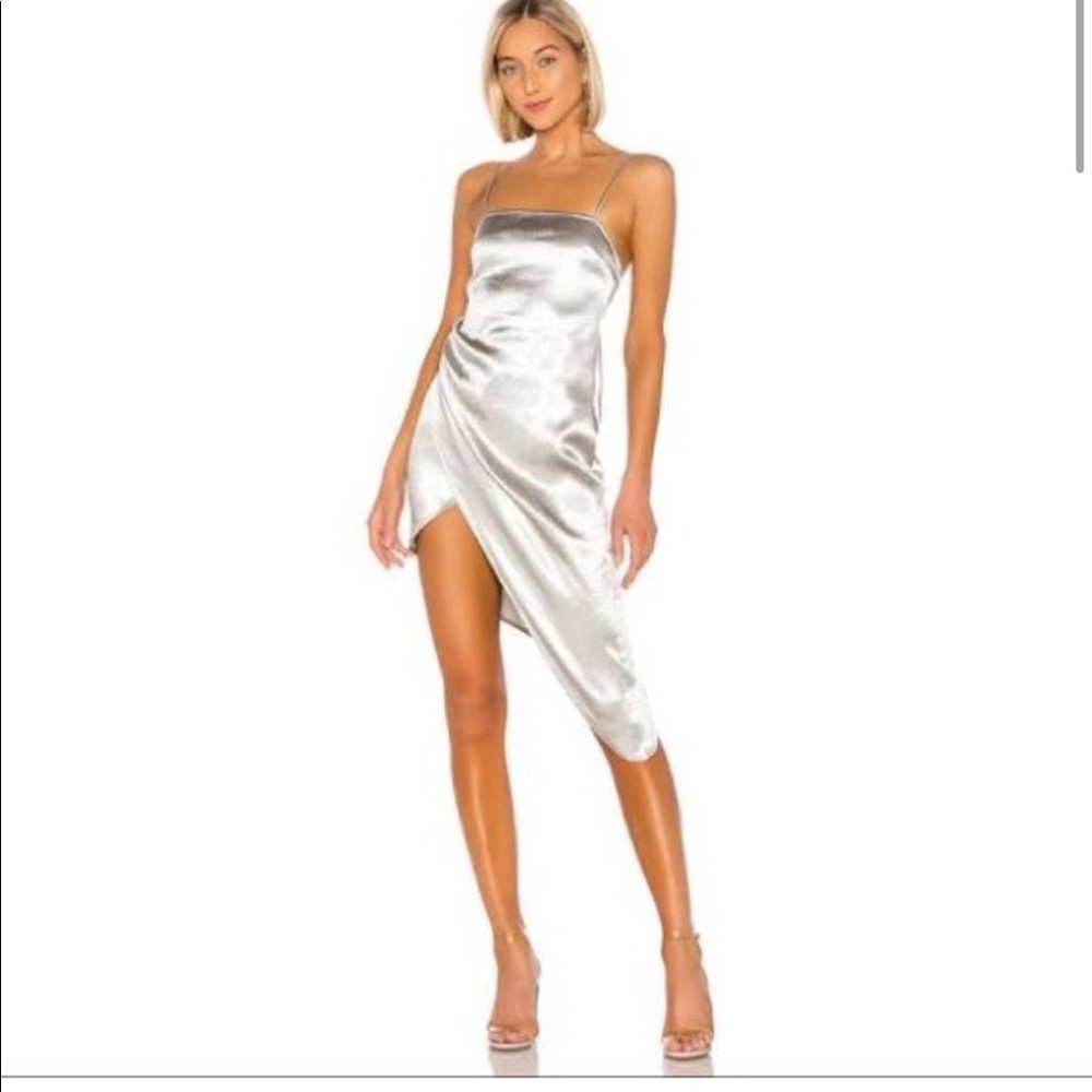 H:ours Junnie Mini Dress in Silver Smoke - Picture 3 of 7
